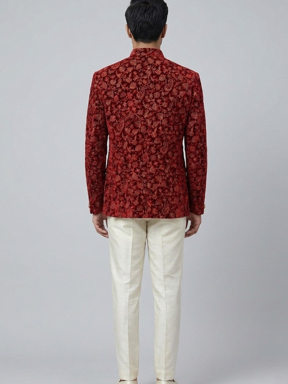 Red Jacquard Heritage Prince Coat