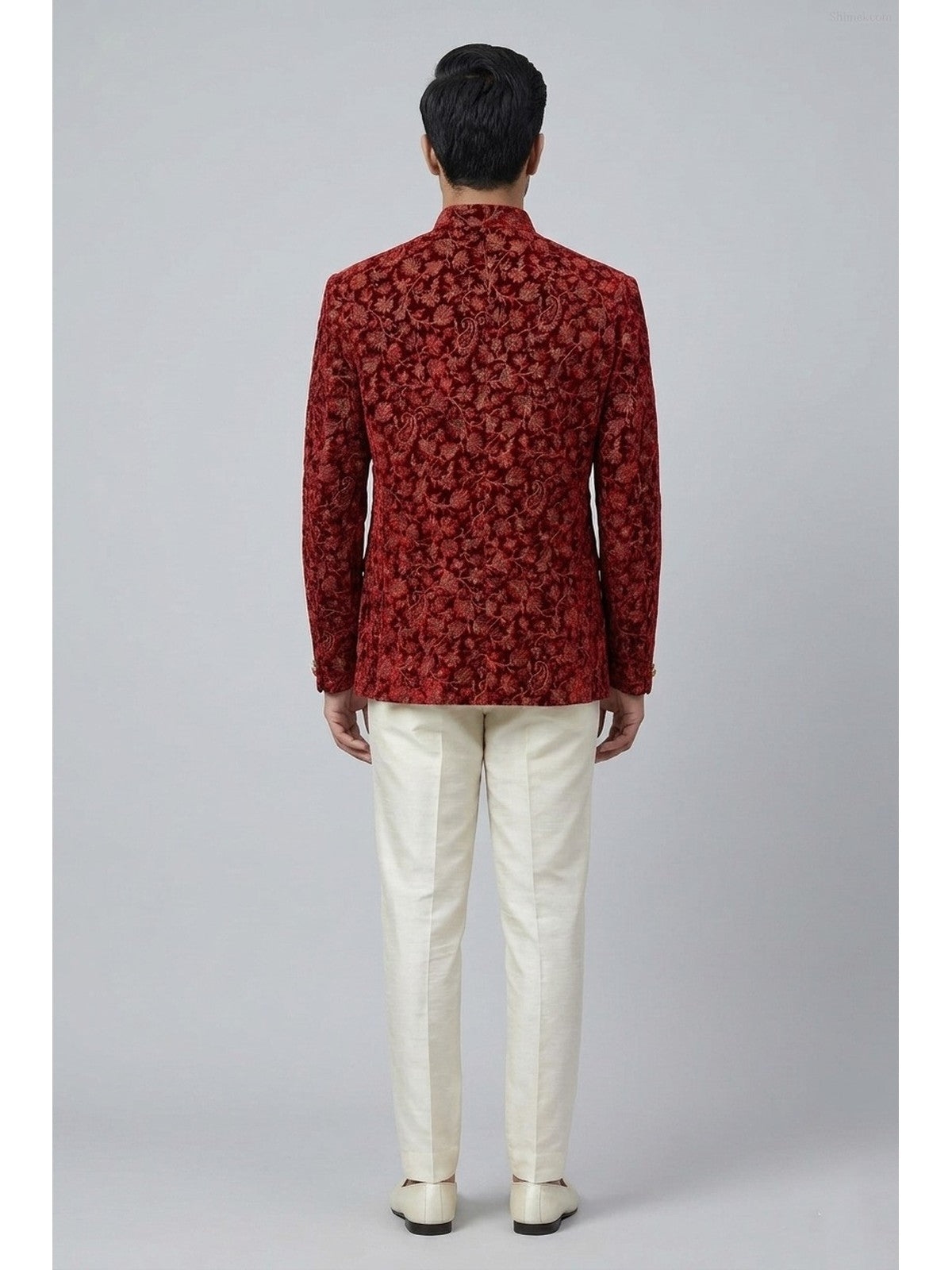 Red Jacquard Heritage Prince Coat