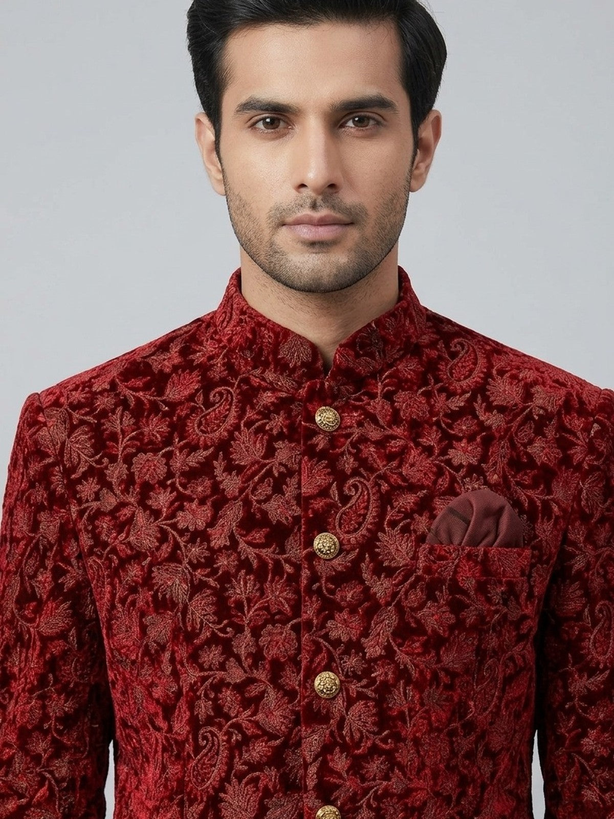 Red Jacquard Heritage Prince Coat