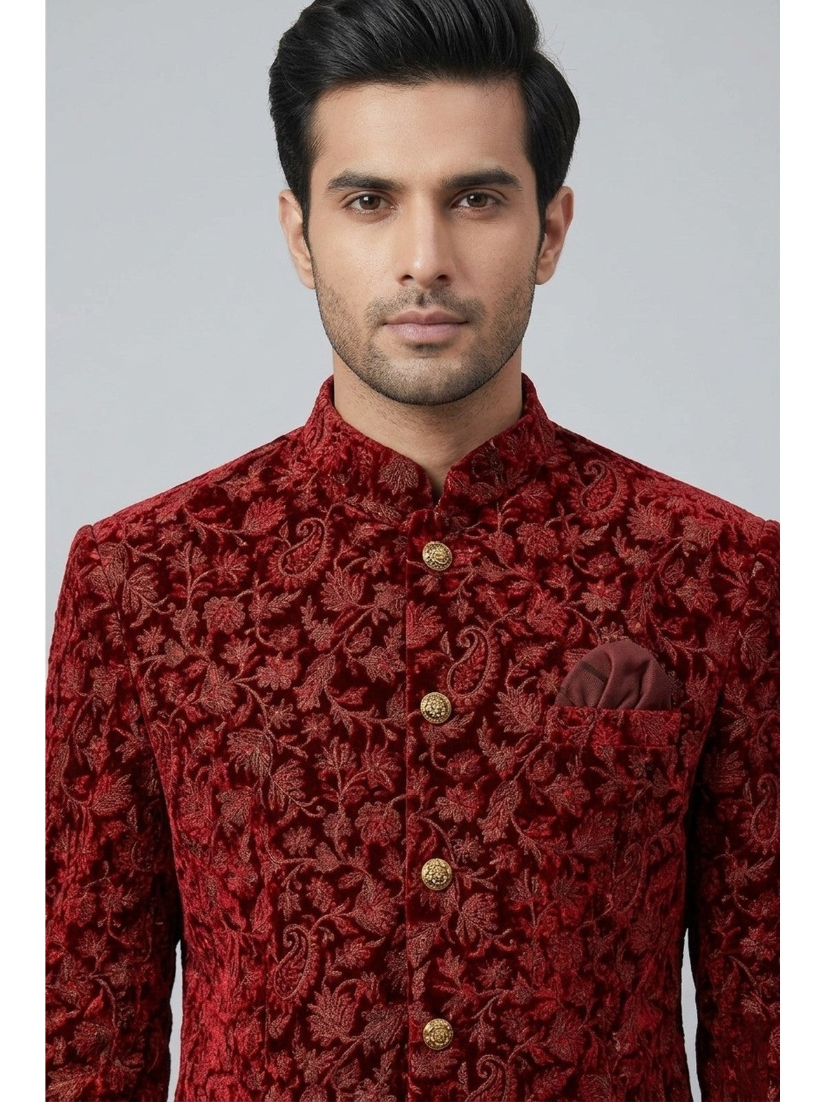 Red Jacquard Heritage Prince Coat
