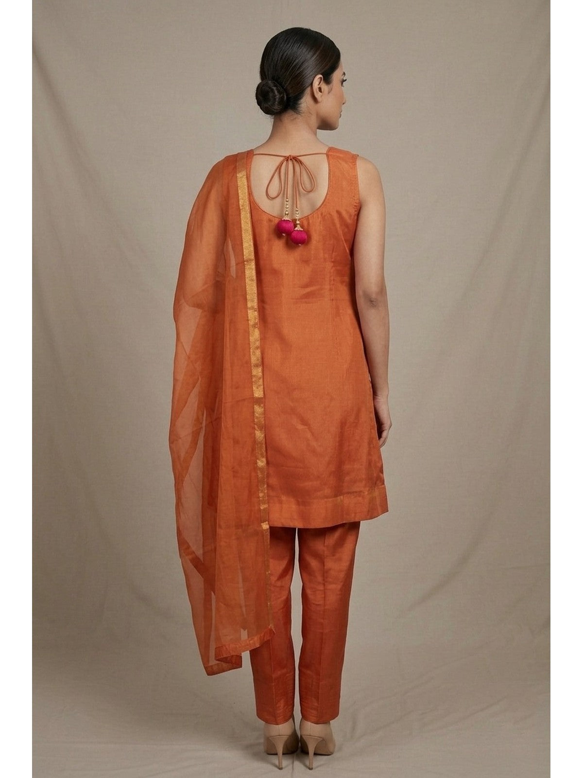 Orange Silk Majesty Salwar Suit
