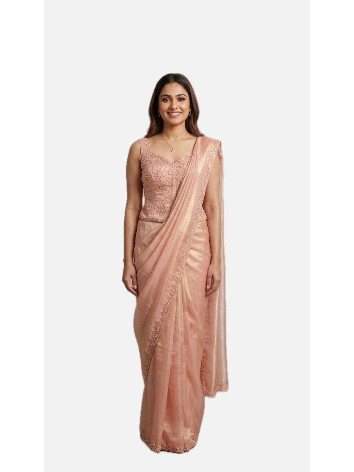 Pink Silk Zeb Saree