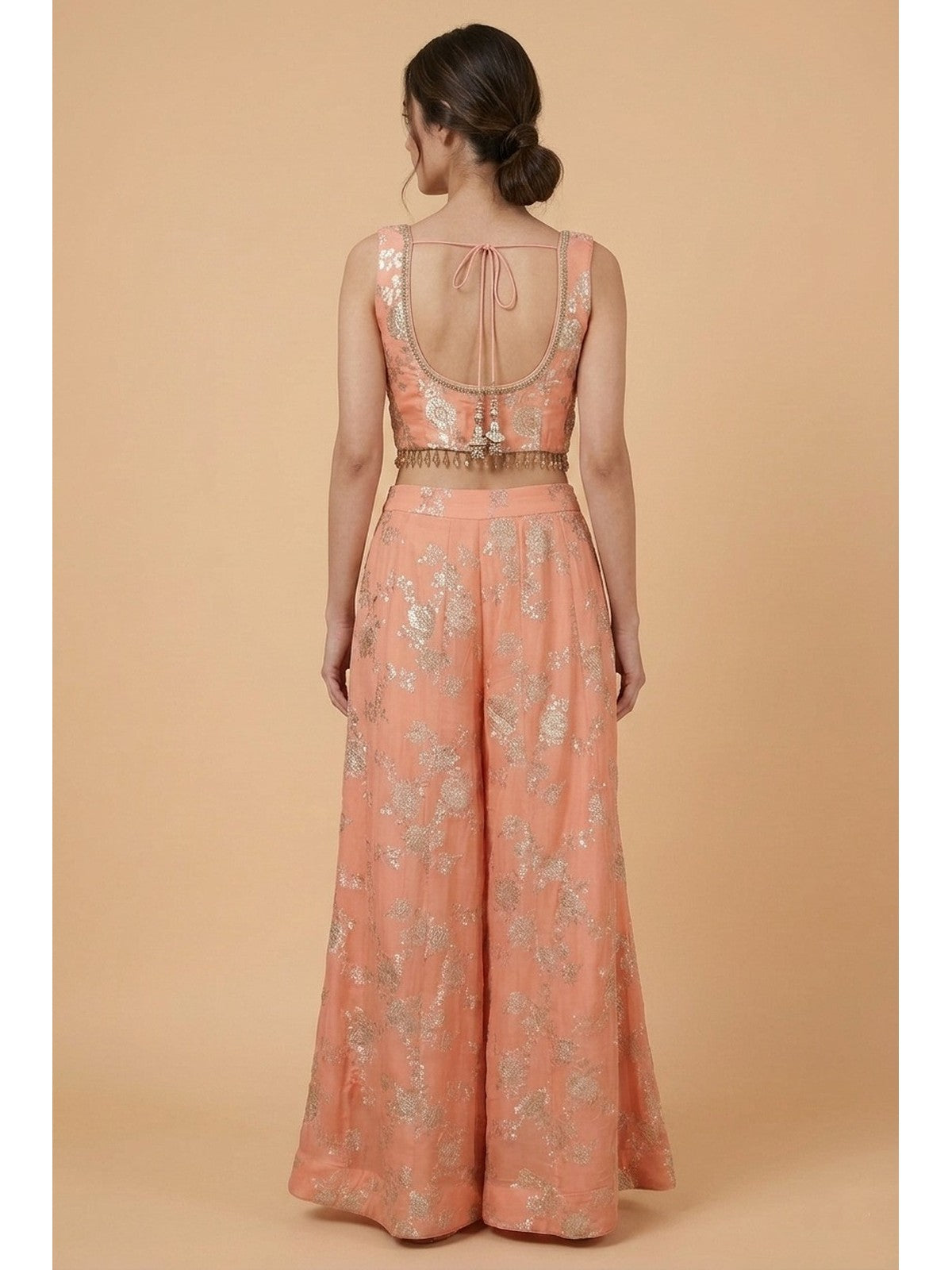 Orange Silk Reverie Indo-Western Set