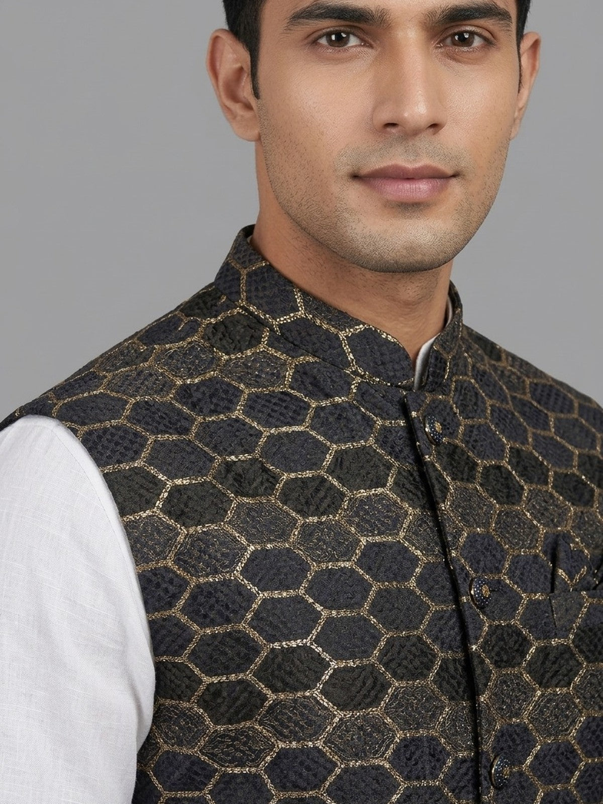 Black Silk Jashn Nehru Jacket
