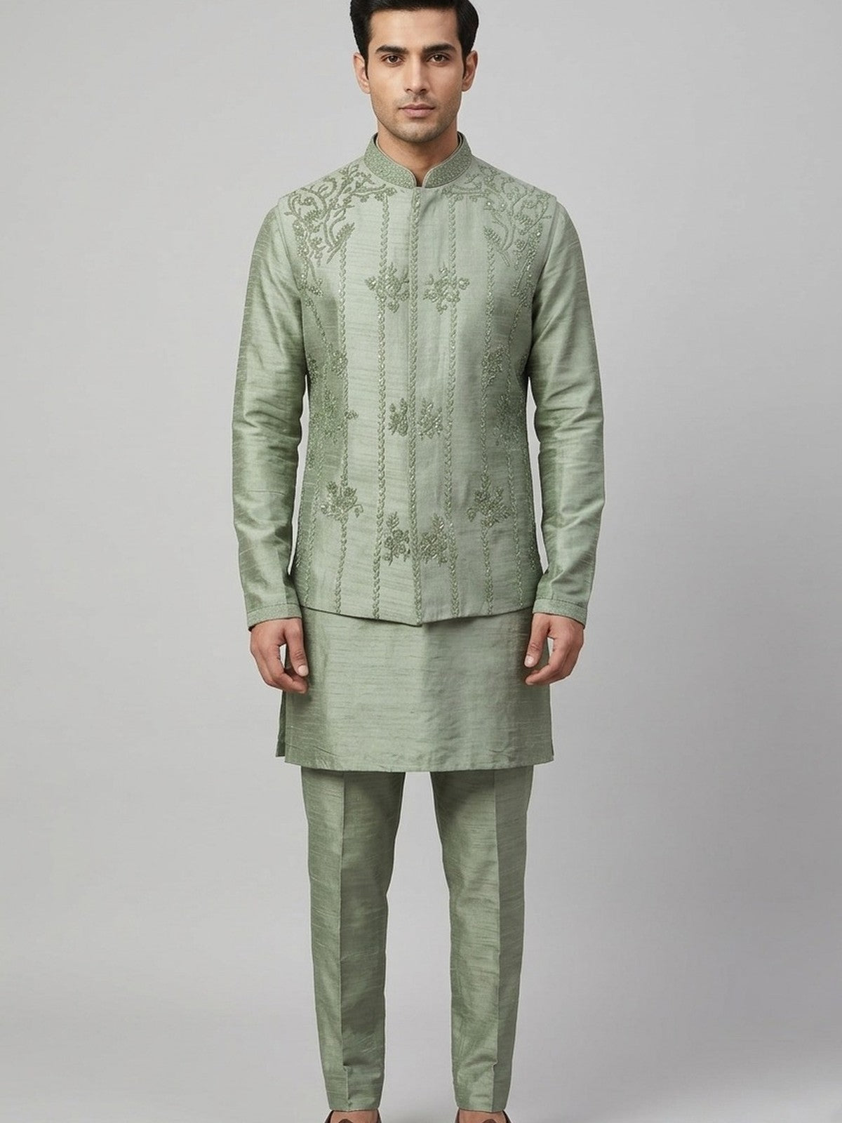 Green Riwaayat Nehru Jacket
