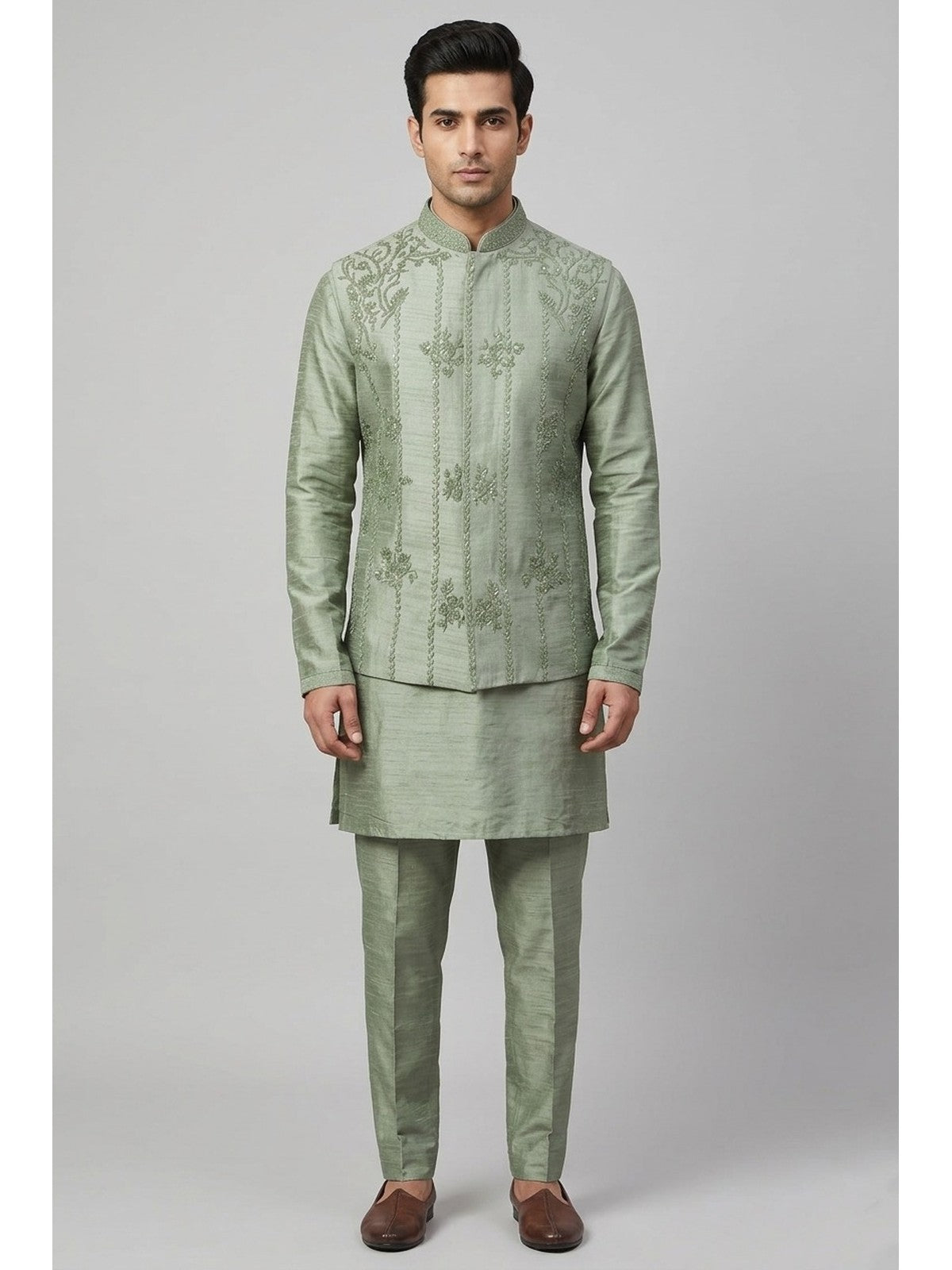 Green Riwaayat Nehru Jacket