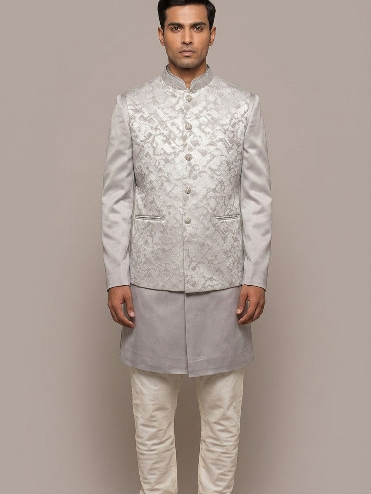 Grey Silk Zeb Prince Coat