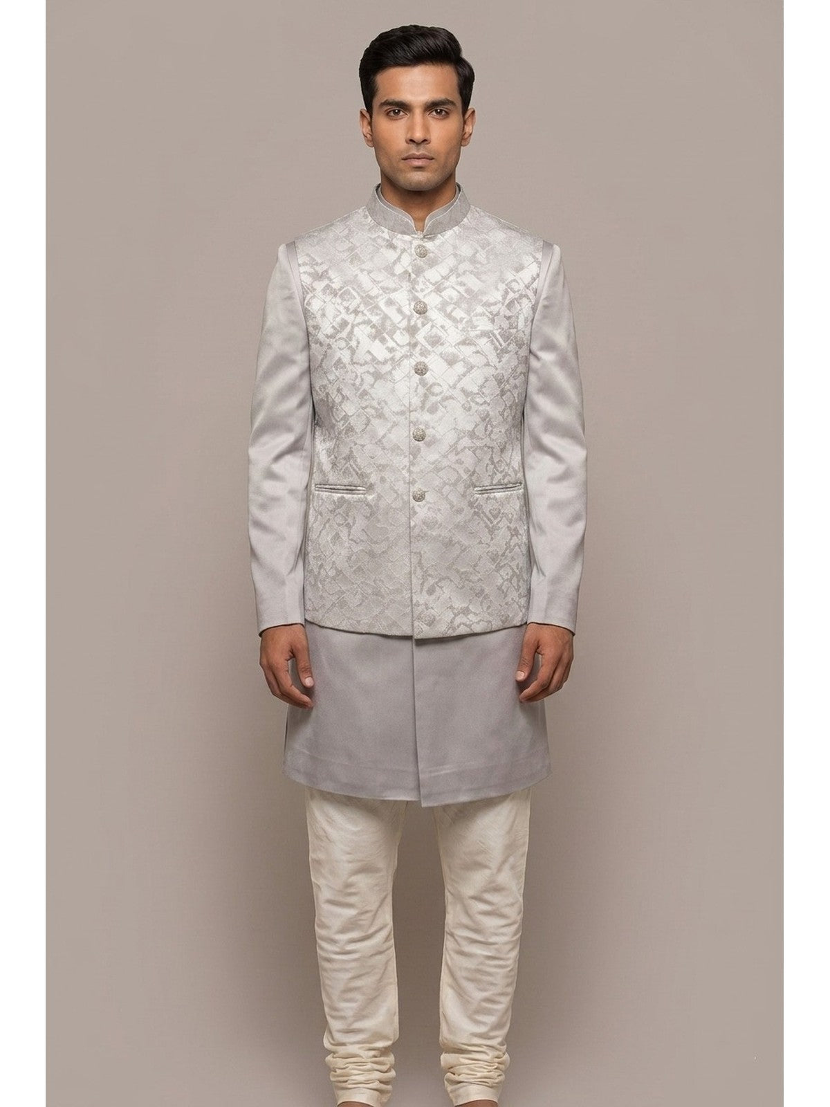 Grey Silk Zeb Prince Coat