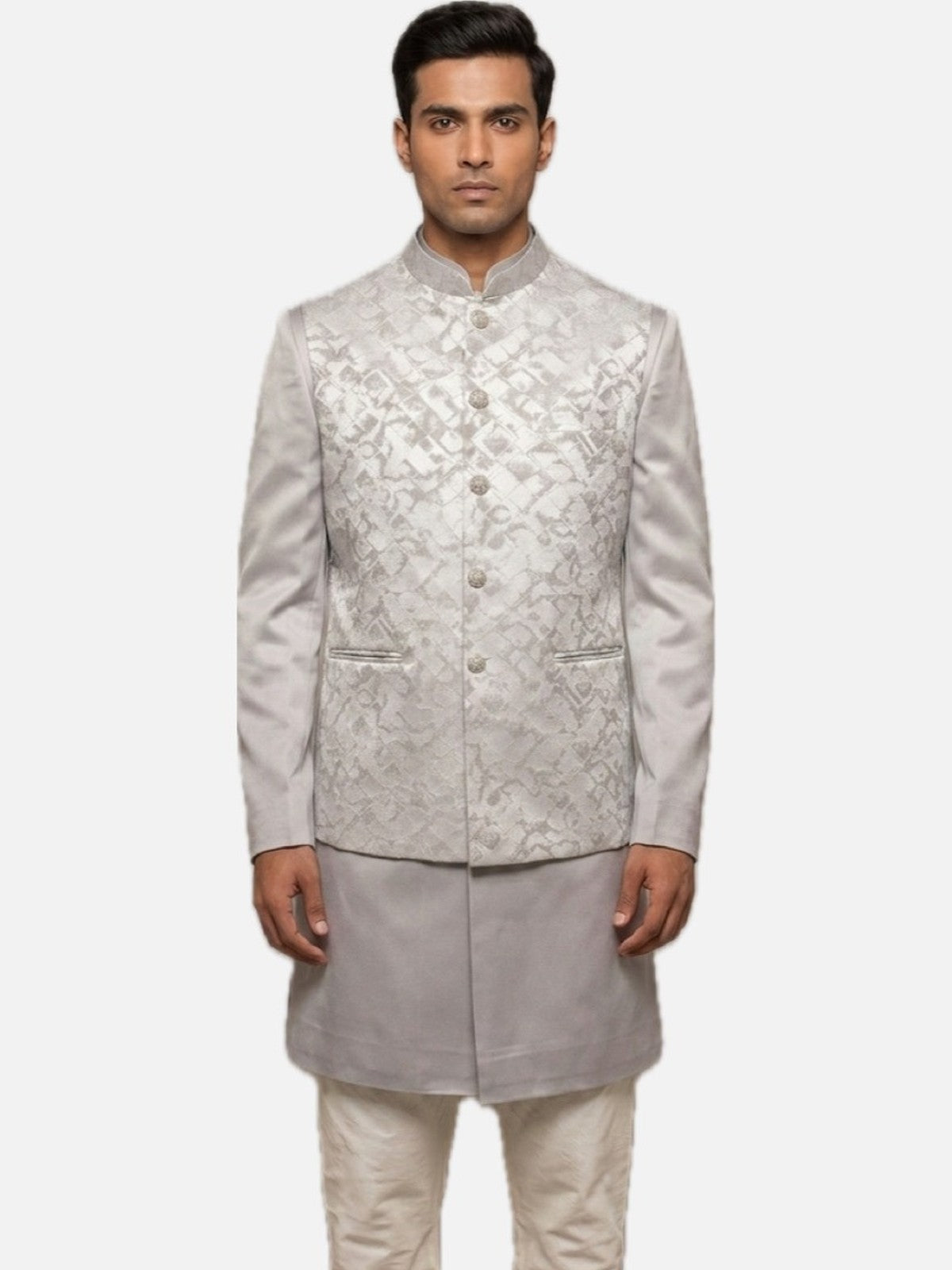 Grey Silk Zeb Prince Coat