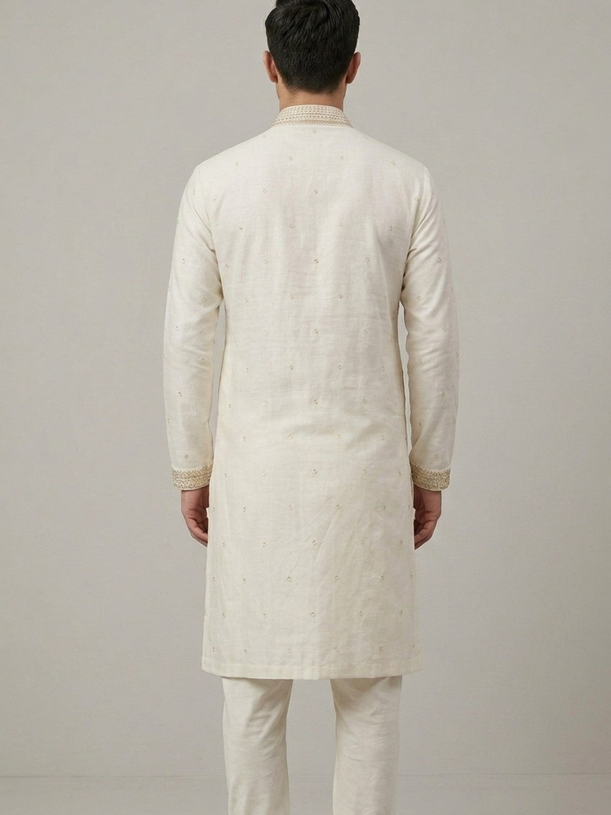 White Silk Shaan Kurta Set