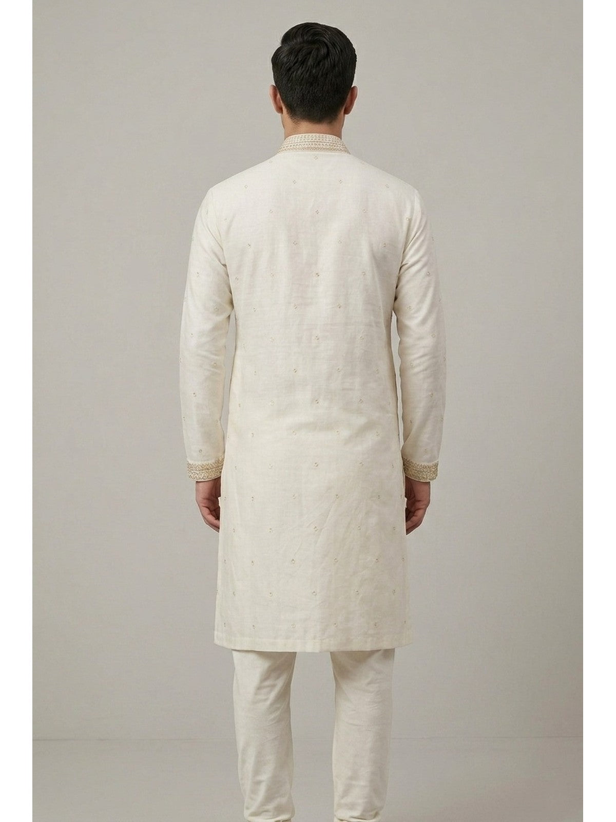 White Silk Shaan Kurta Set