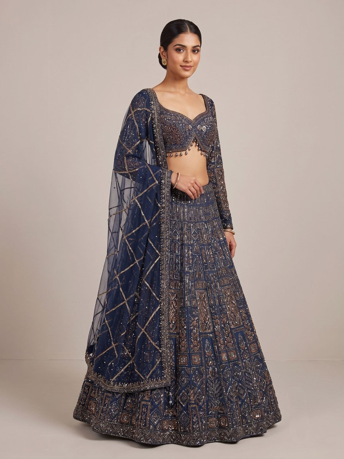 Navy Blue Jashn Lehenga Choli