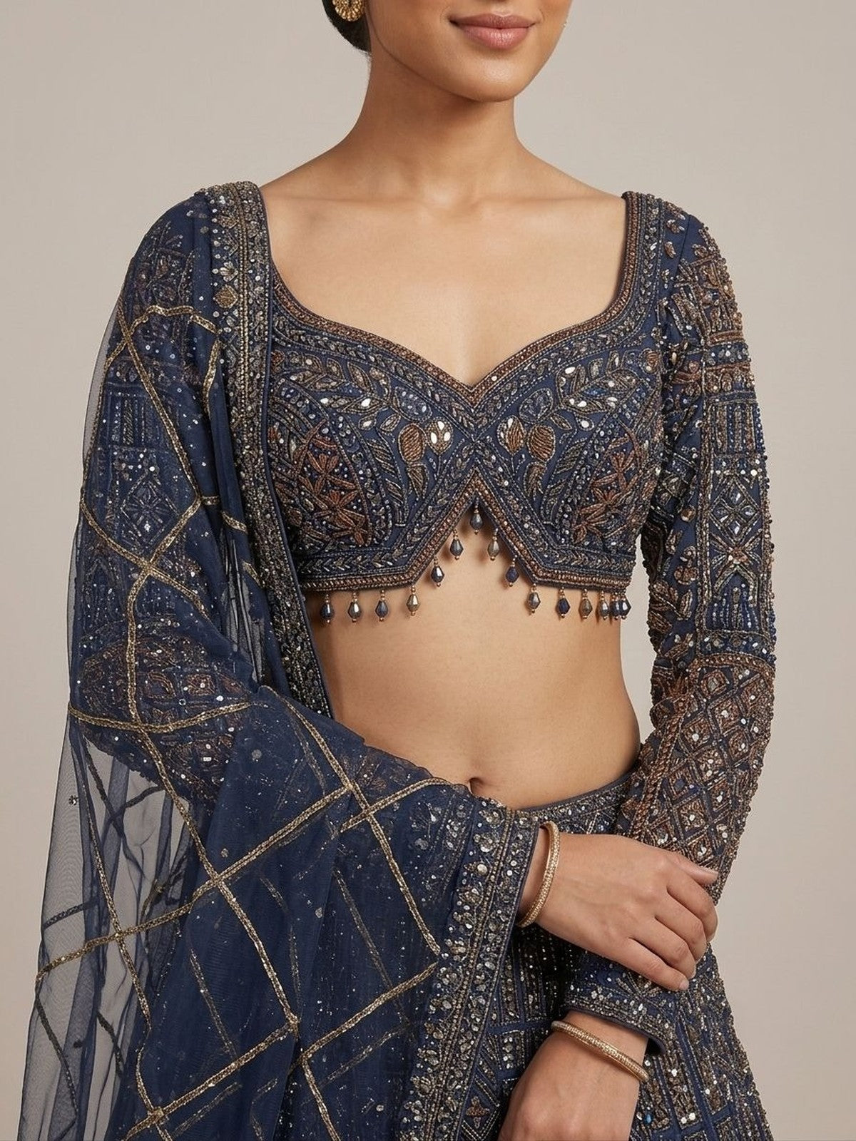 Navy Blue Jashn Lehenga Choli