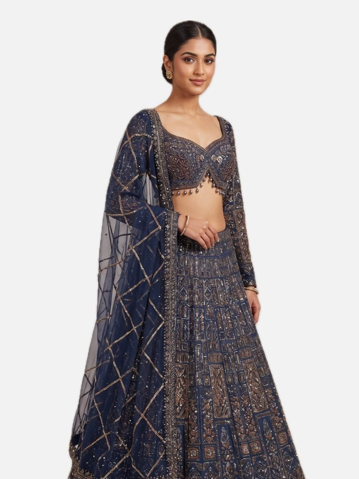 Navy Blue Jashn Lehenga Choli