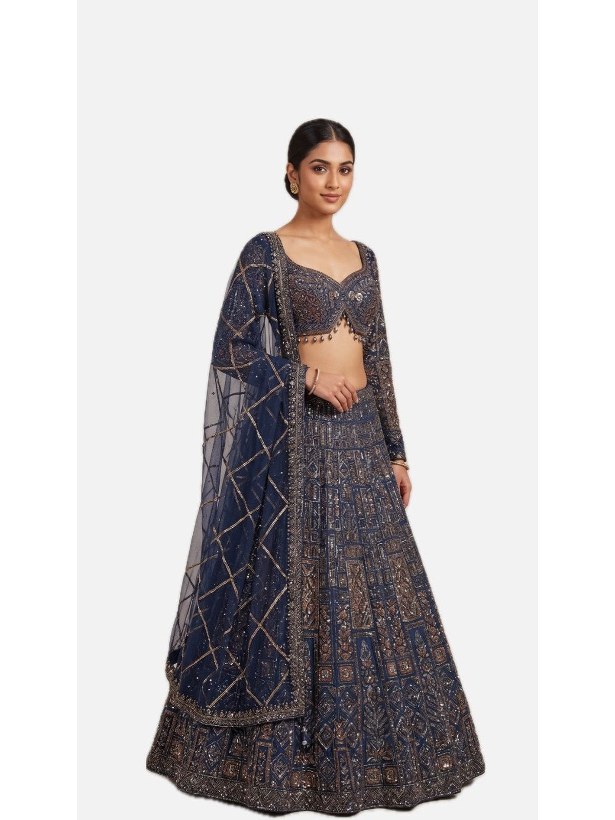 Navy Blue Jashn Lehenga Choli