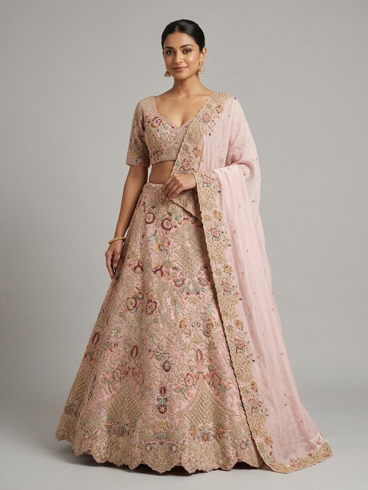 Peach Grandeur Lehenga Choli
