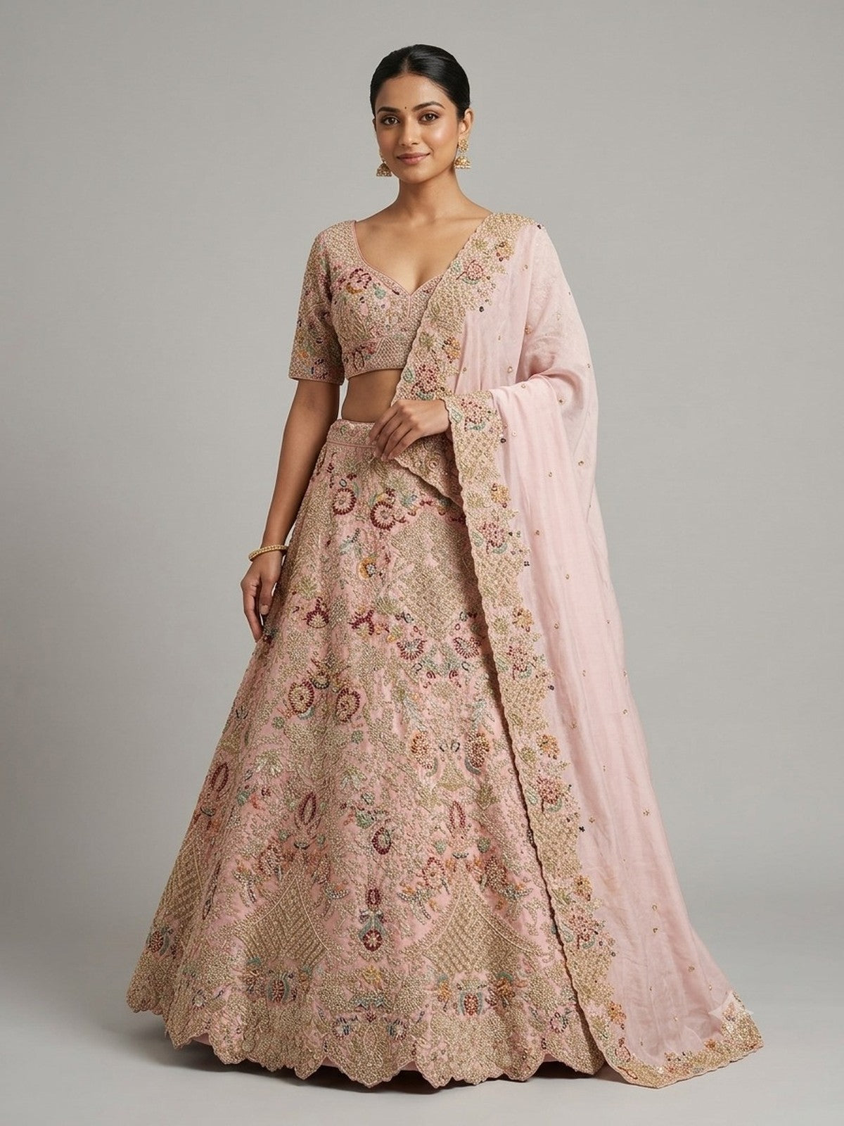 Peach Grandeur Lehenga Choli