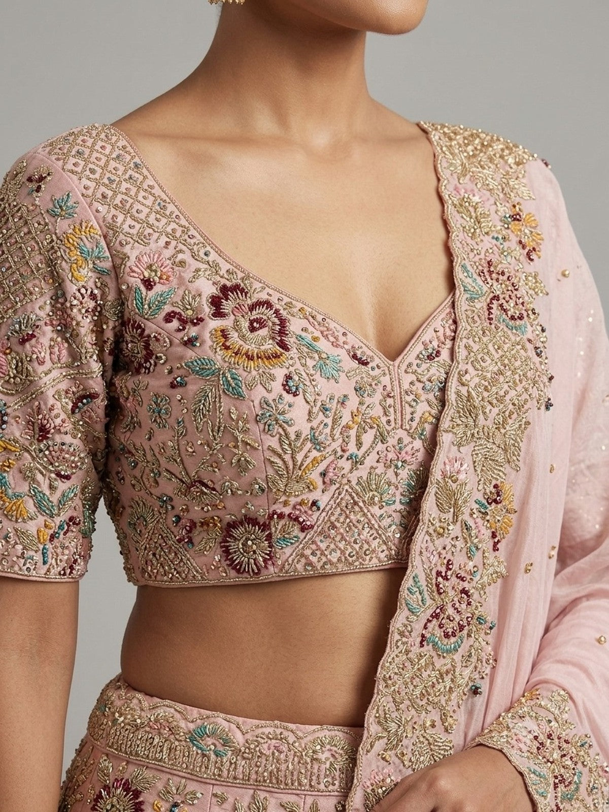Peach Grandeur Lehenga Choli