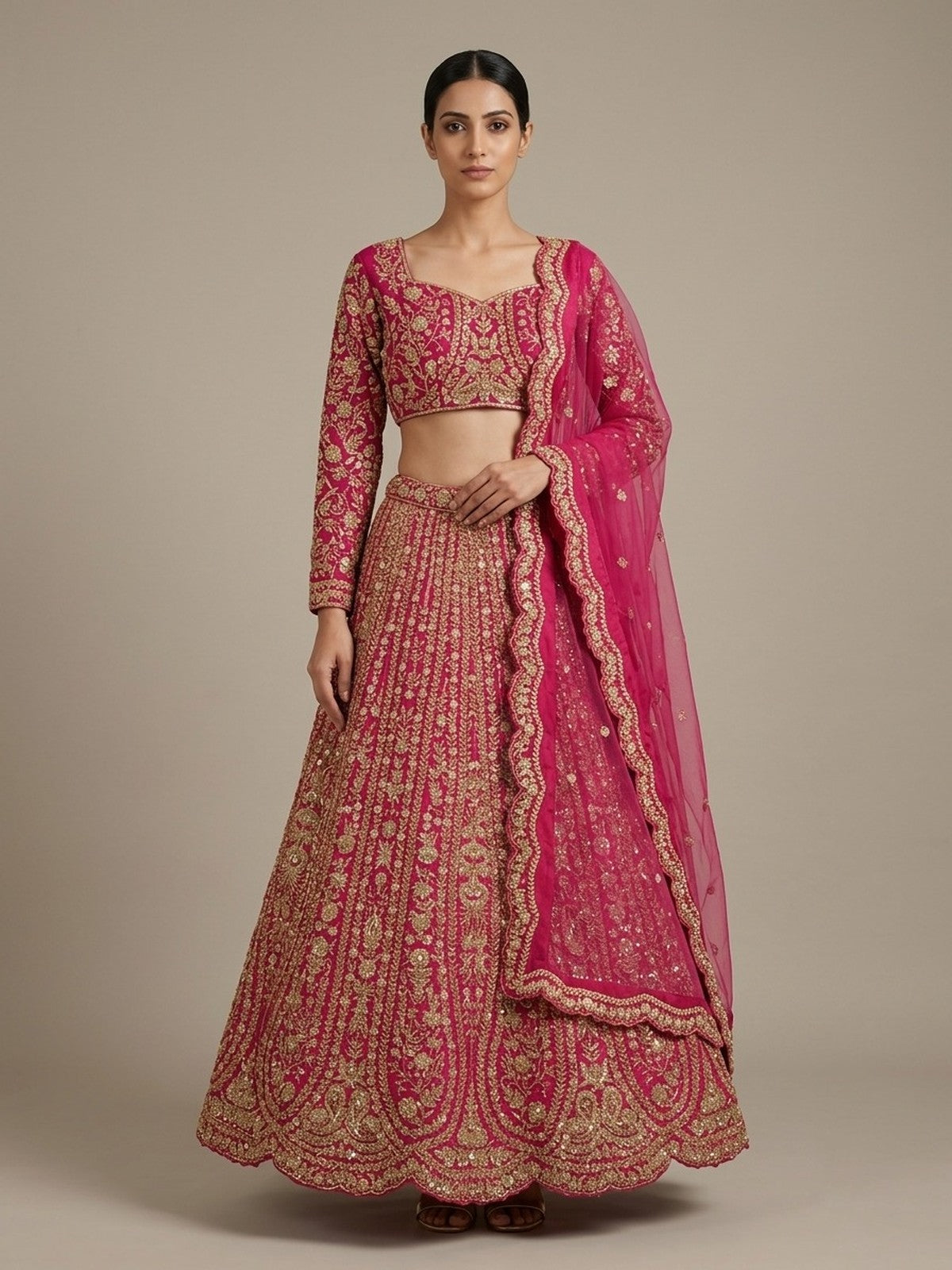 Pink Zeb Lehenga Choli