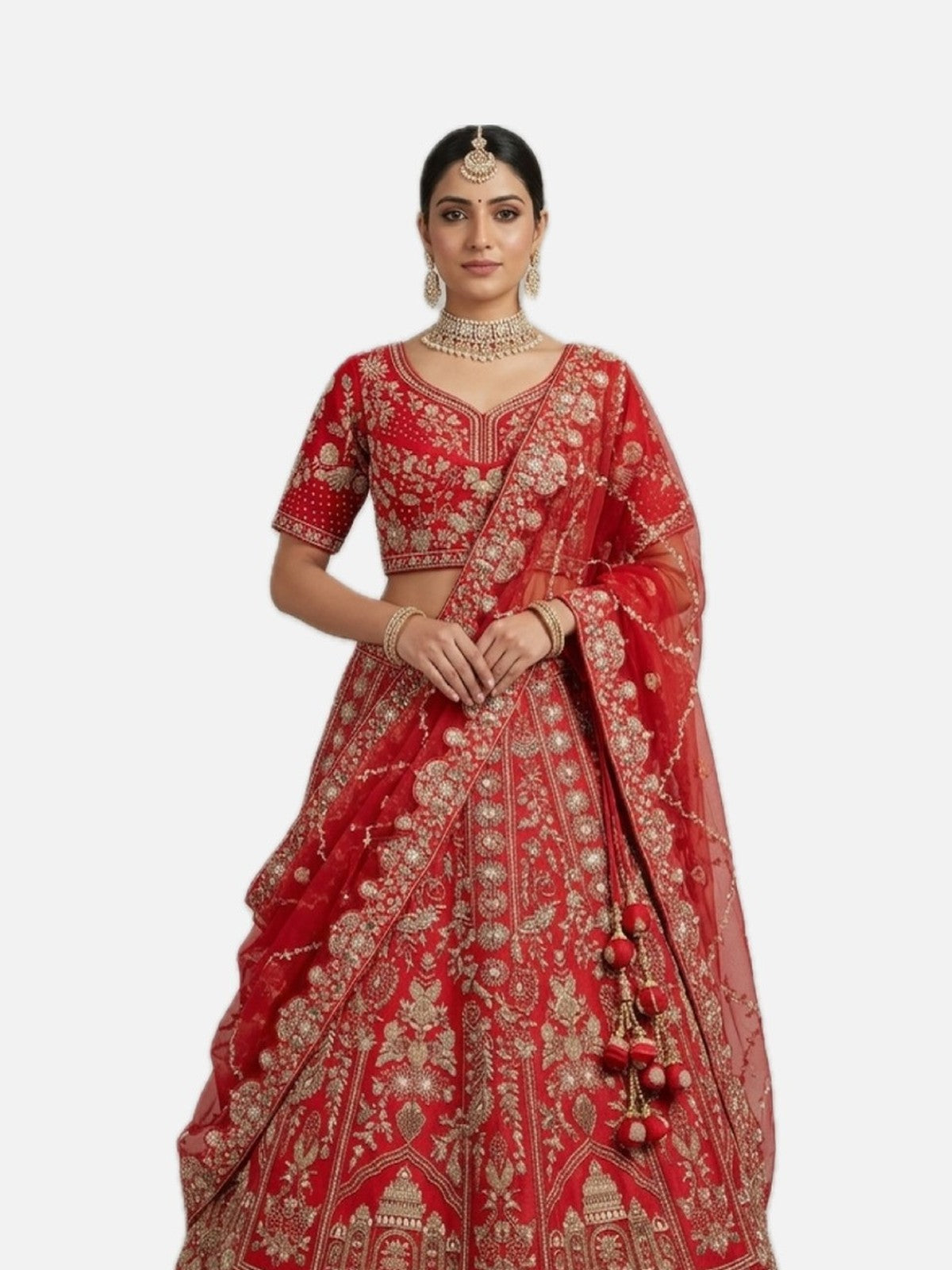 Red Heritage Lehenga Choli