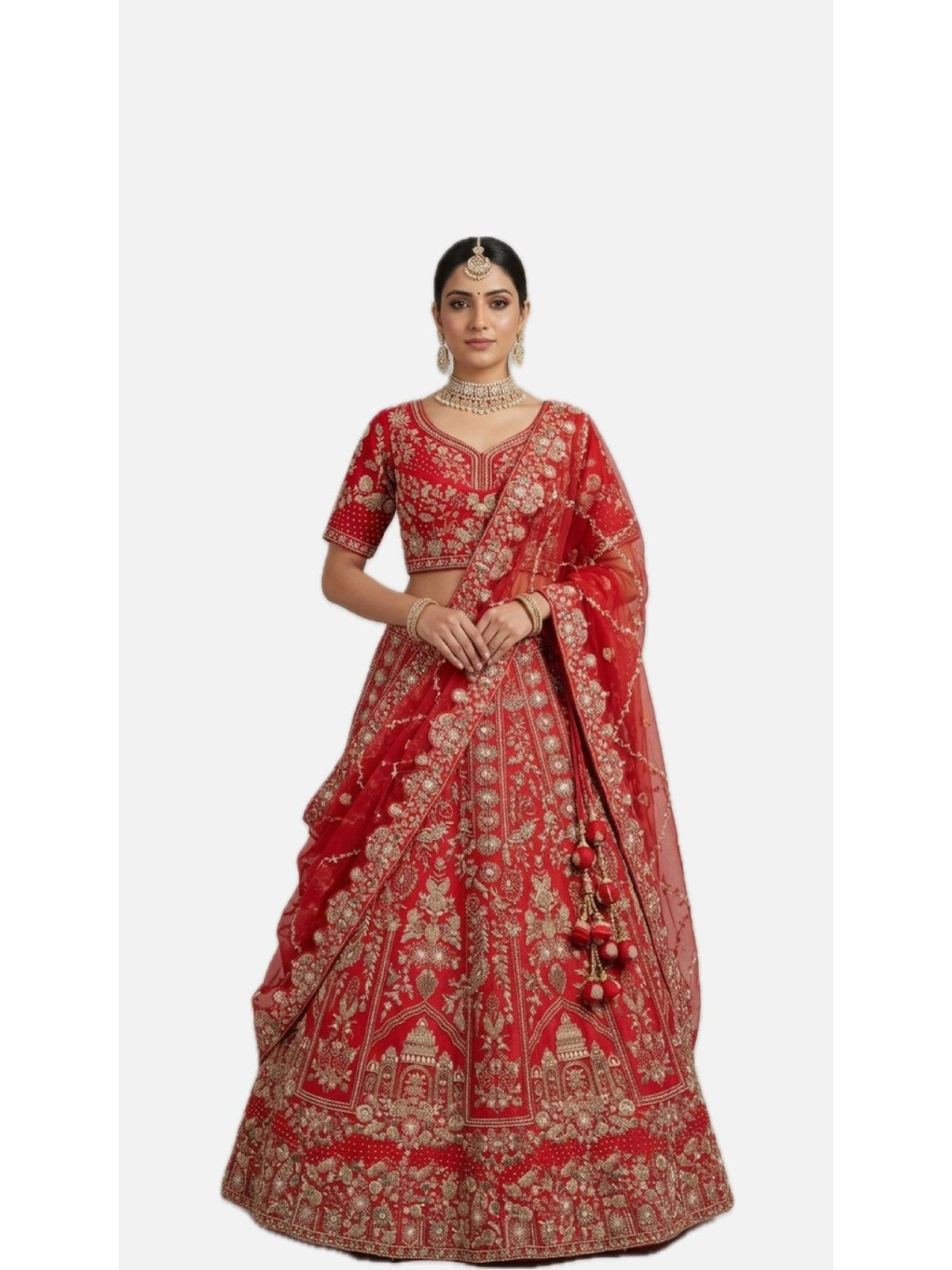 Red Heritage Lehenga Choli