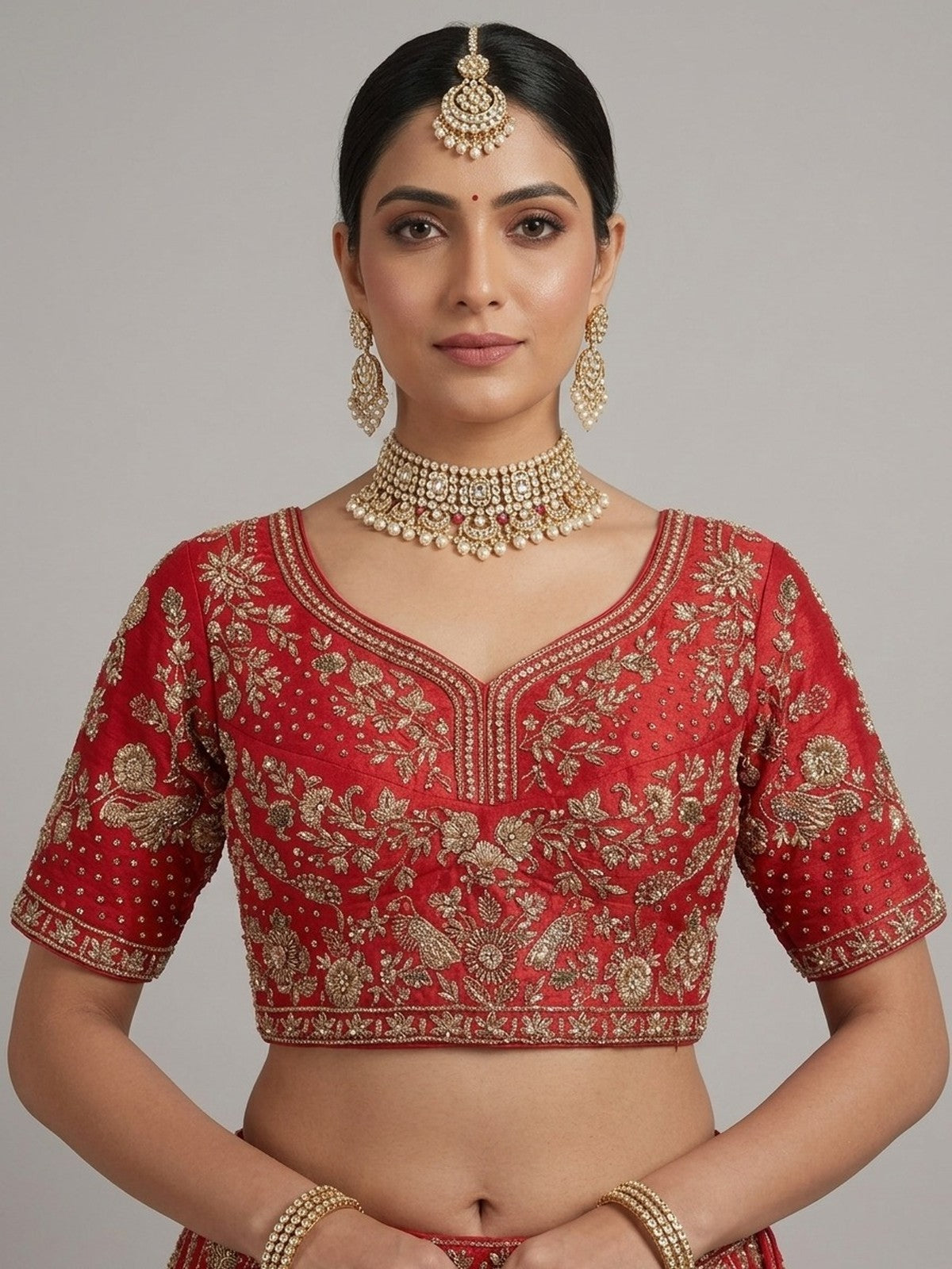 Red Heritage Lehenga Choli