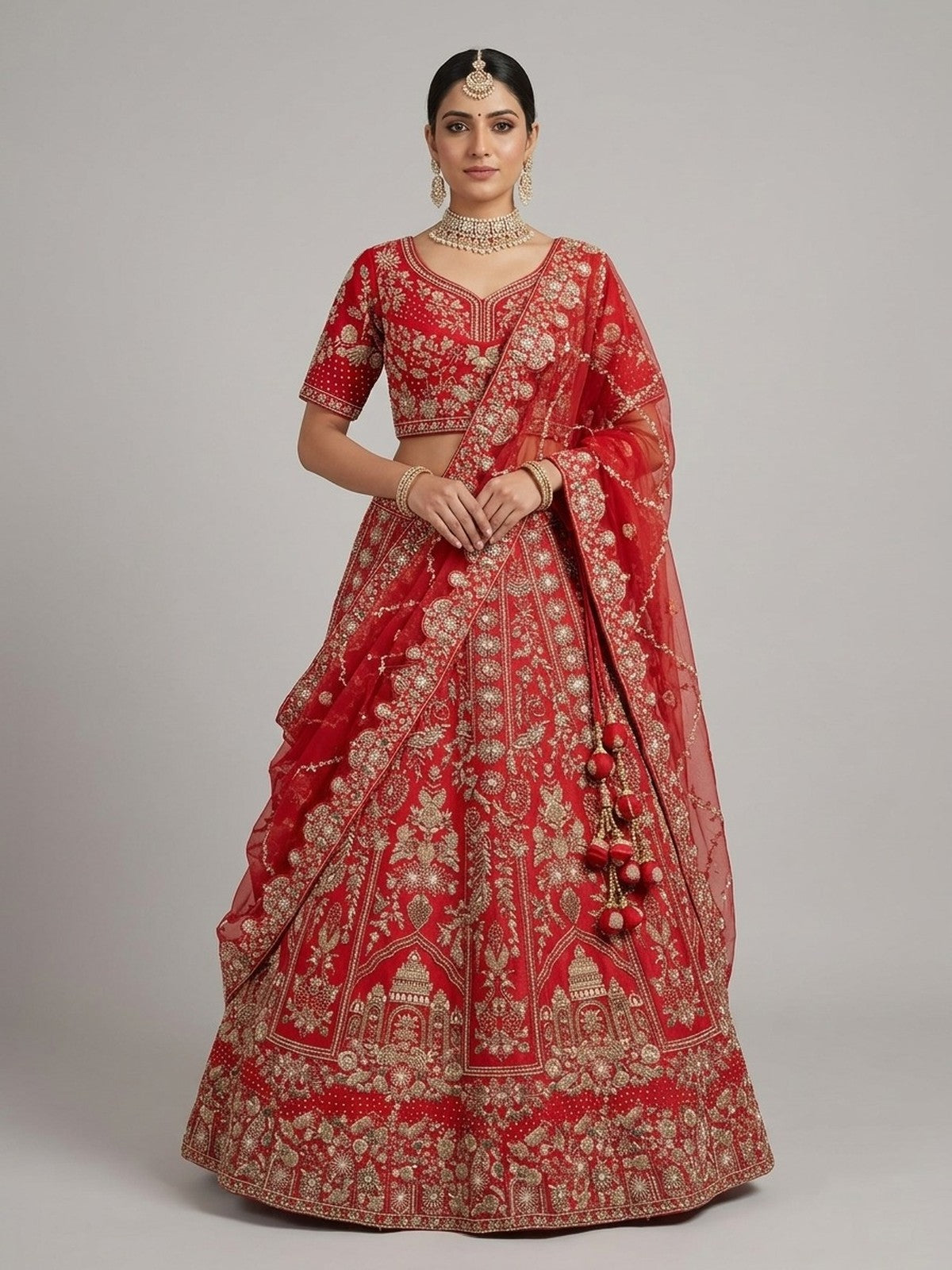 Red Heritage Lehenga Choli