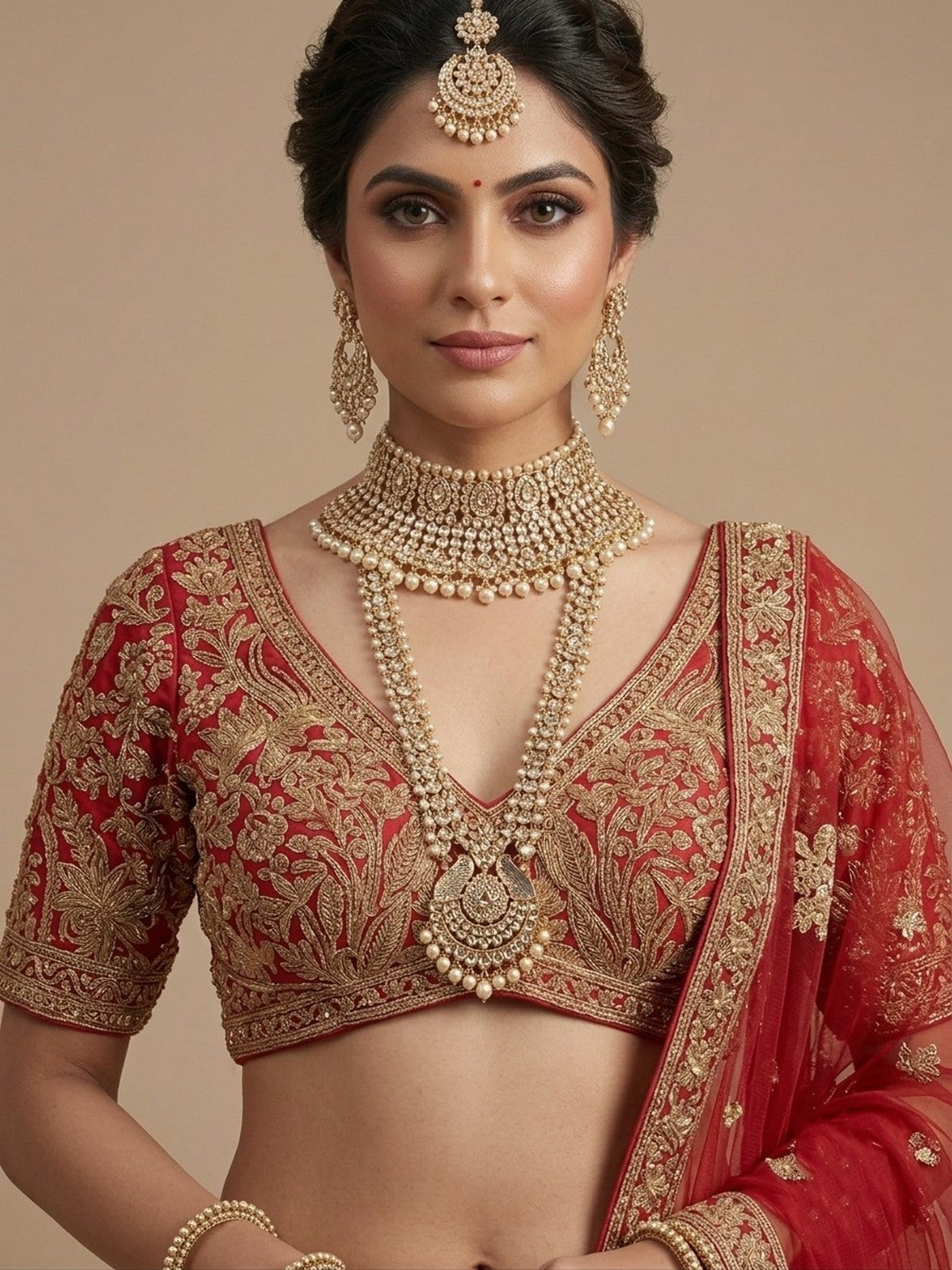 Red Shaan Lehenga Choli