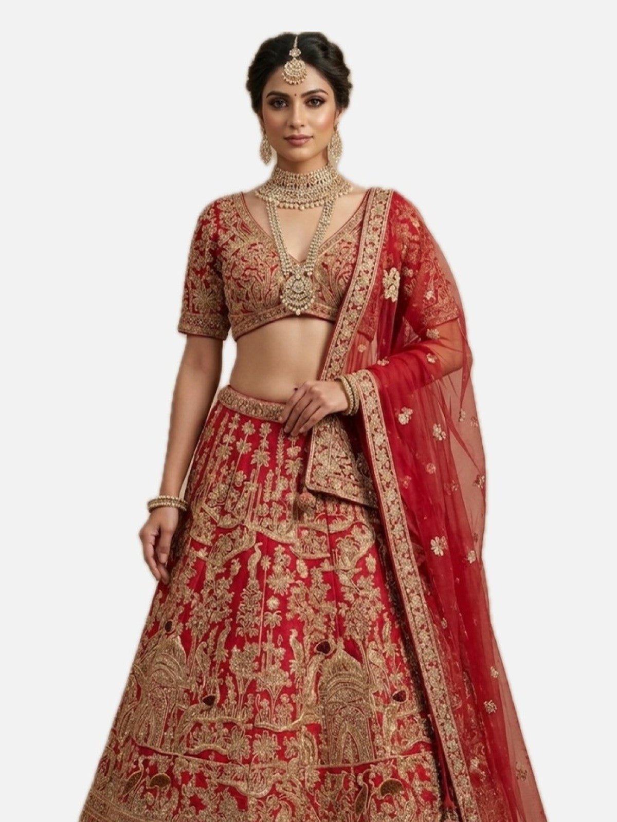 Red Shaan Lehenga Choli