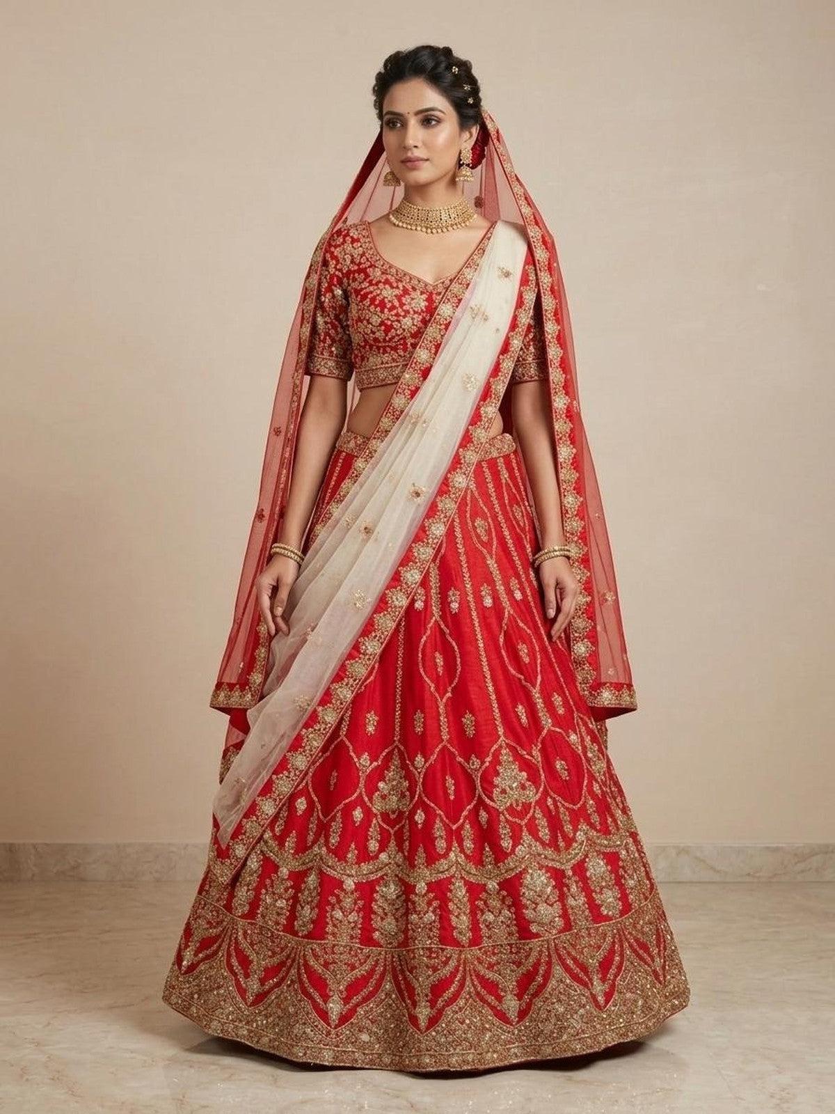 Red Jashn Lehenga Choli