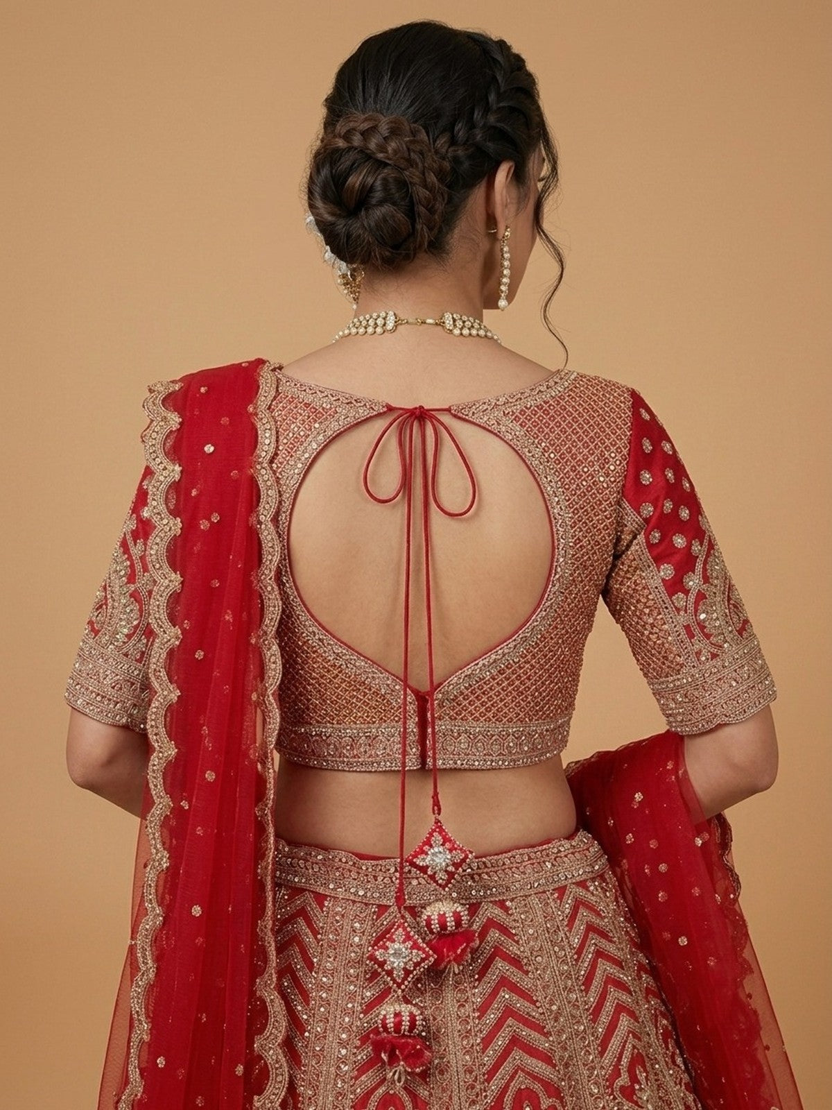 Red Zeb Lehenga Choli