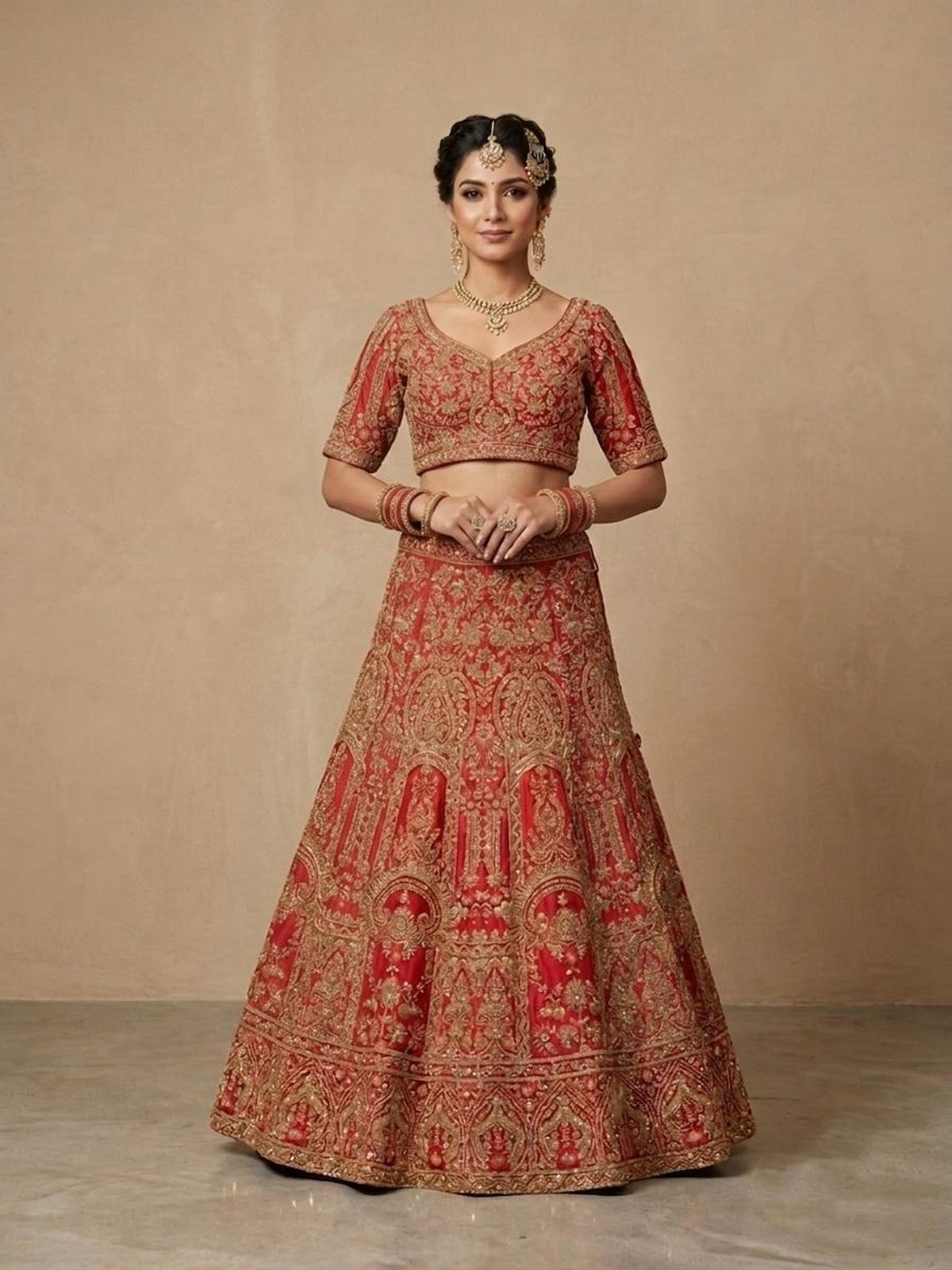 Red Extravagance Lehenga Choli