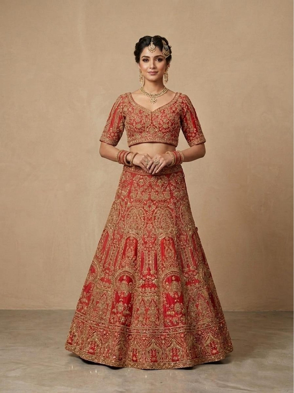 Red Extravagance Lehenga Choli