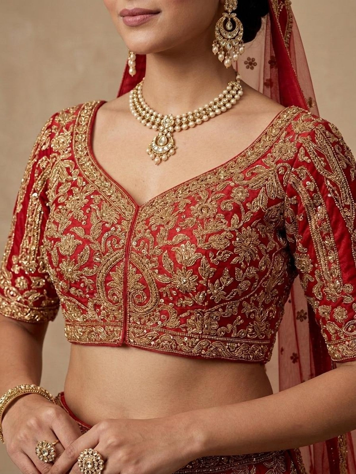 Red Extravagance Lehenga Choli