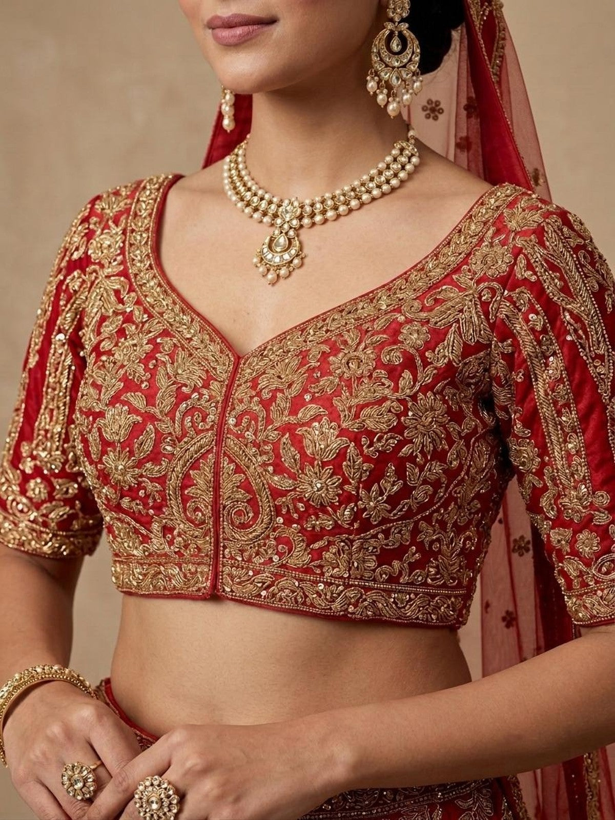 Red Extravagance Lehenga Choli