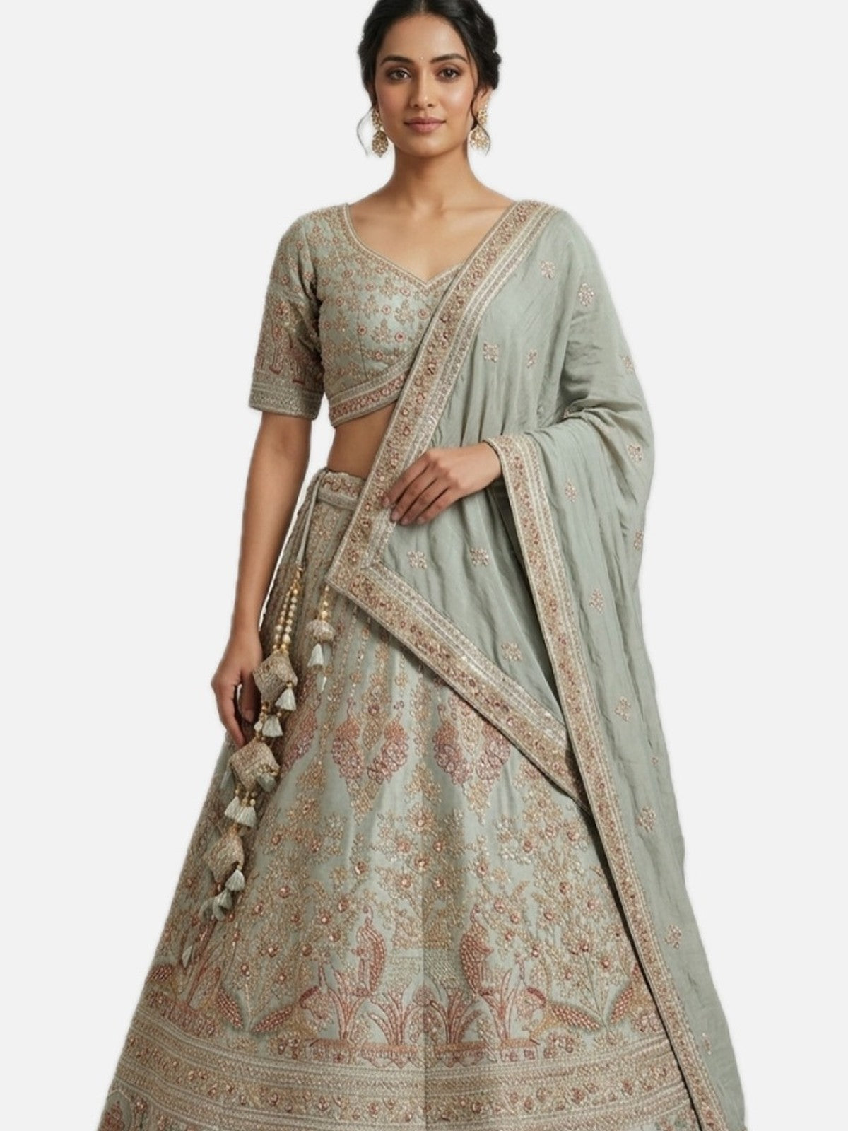 Pista Silk Majesty Lehenga Choli