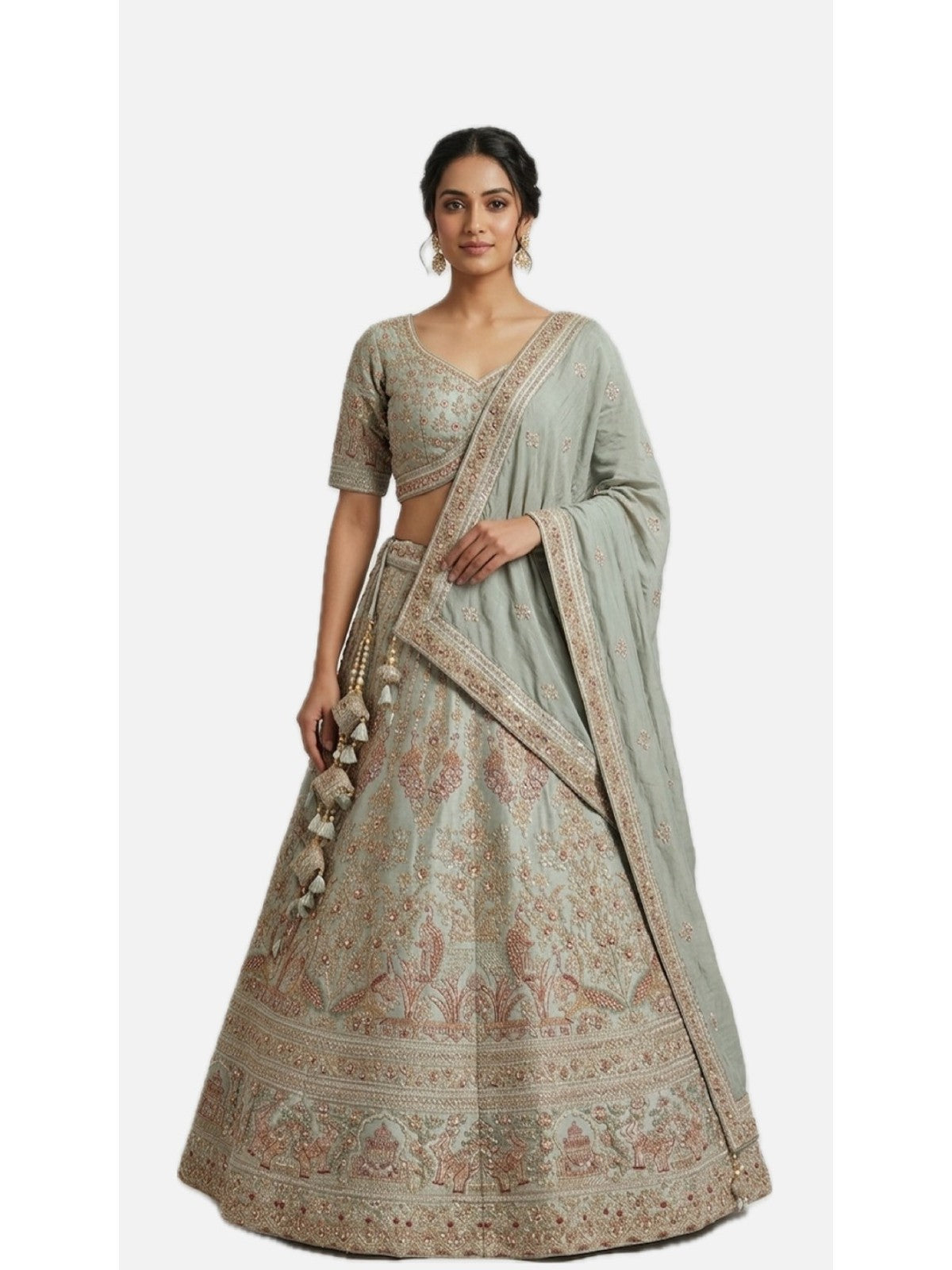 Pista Silk Majesty Lehenga Choli