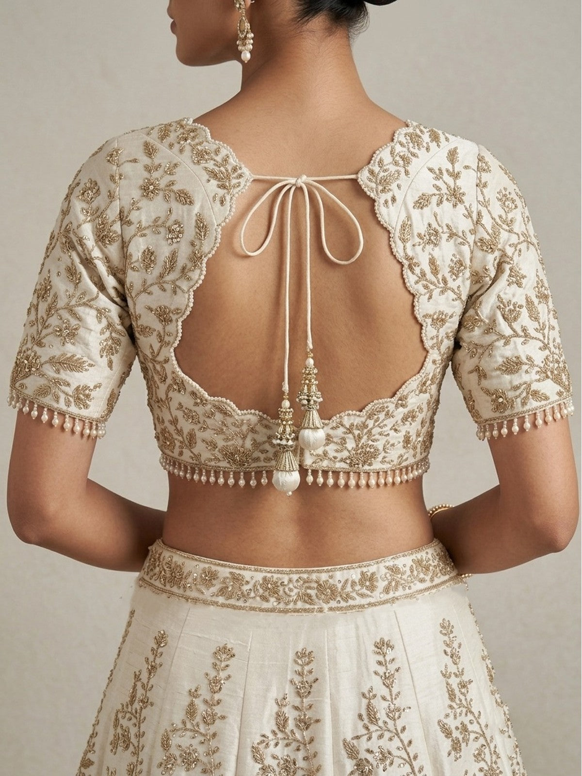 White Silk Grandeur Lehenga Choli