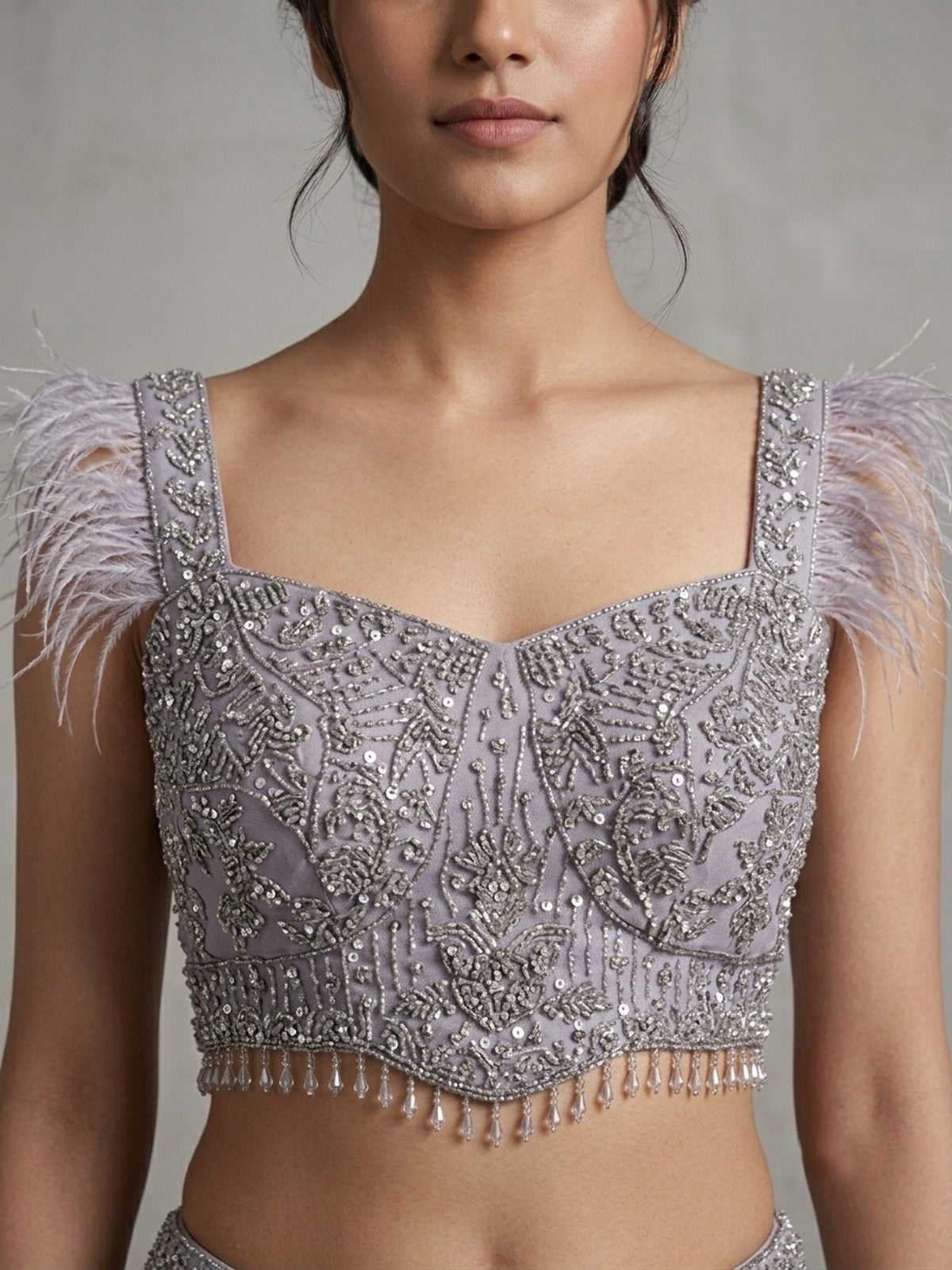 Lavender Grey Riwaayat Lehenga Choli
