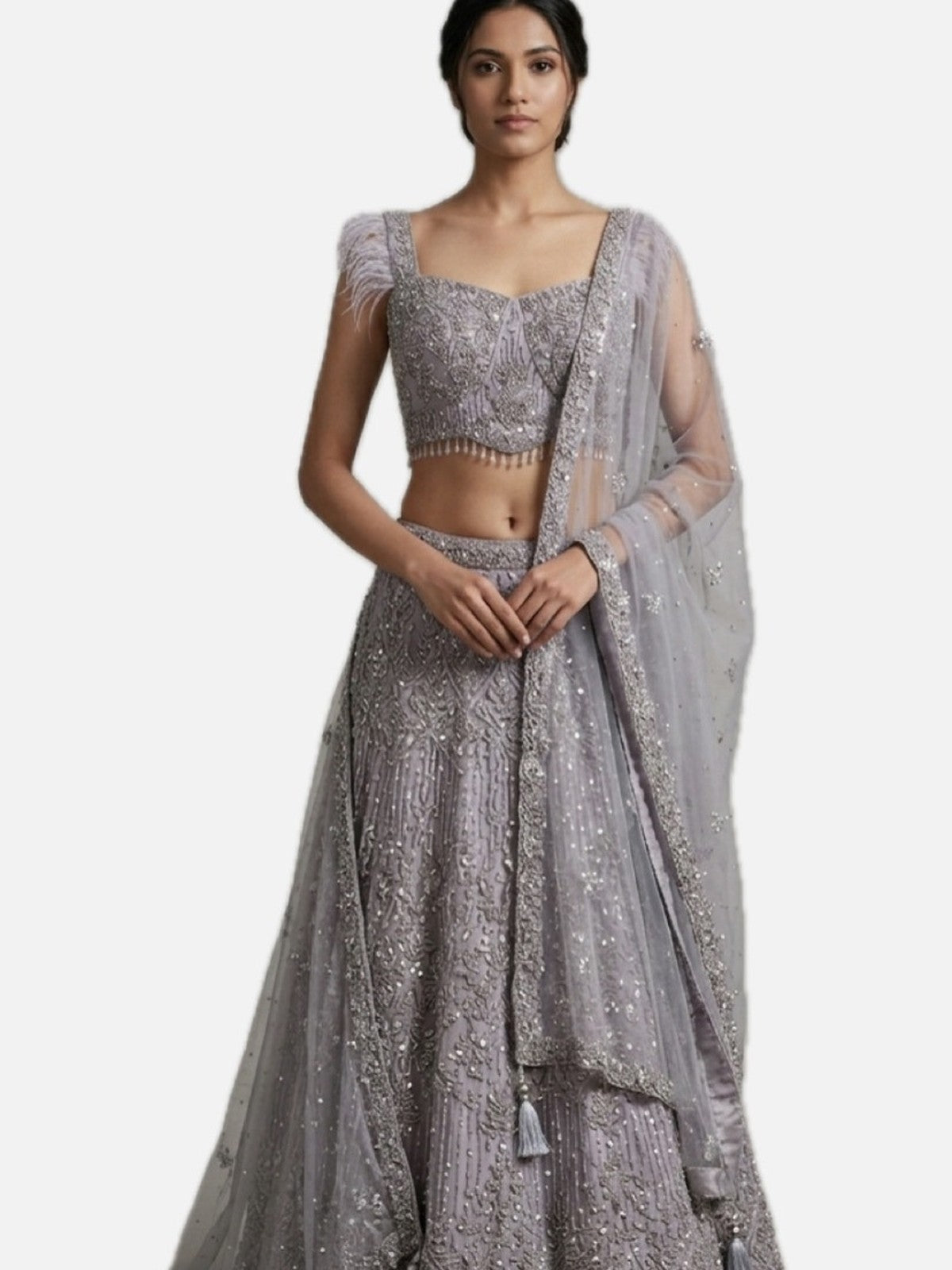 Lavender Grey Riwaayat Lehenga Choli