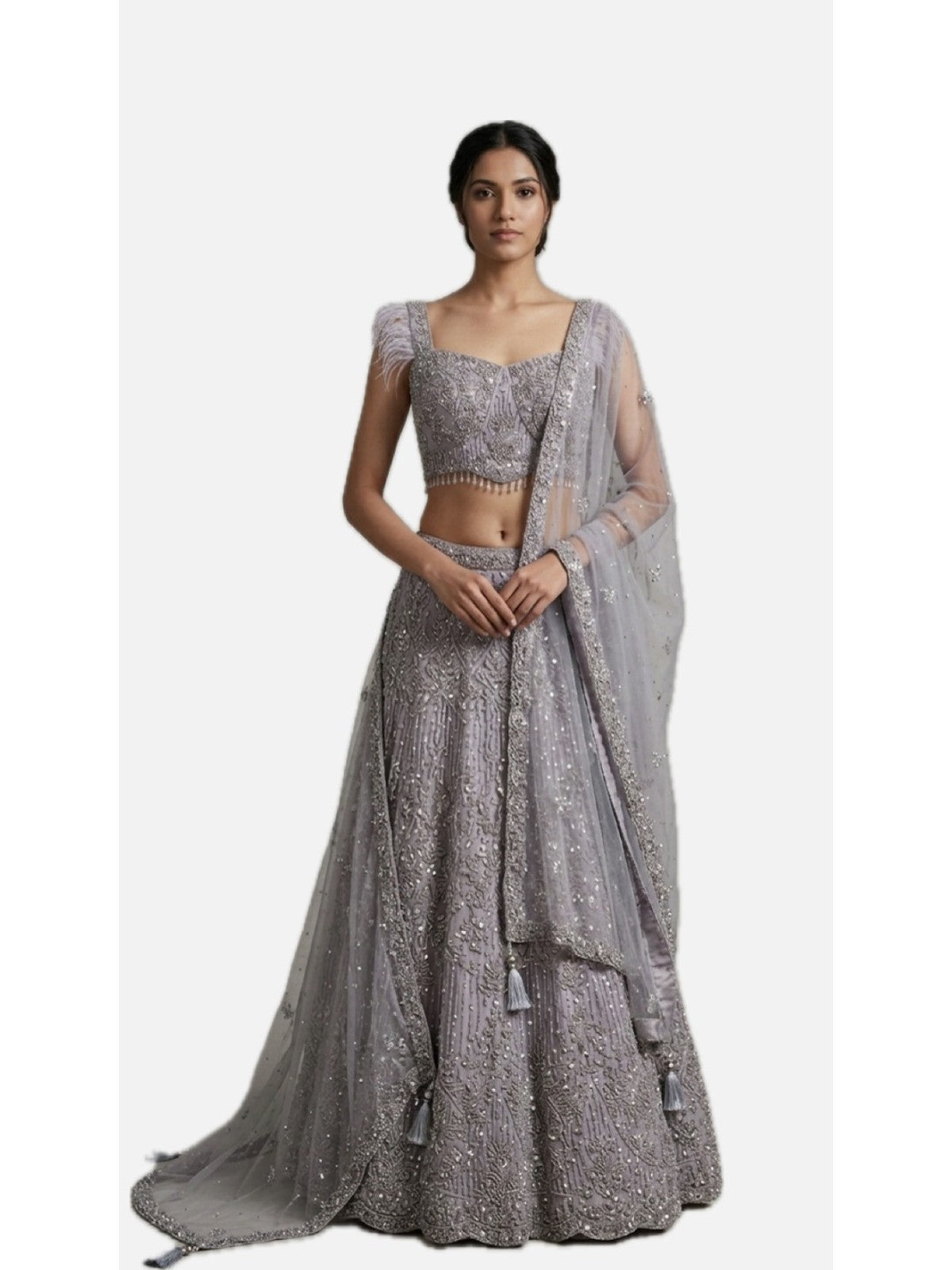 Lavender Grey Riwaayat Lehenga Choli