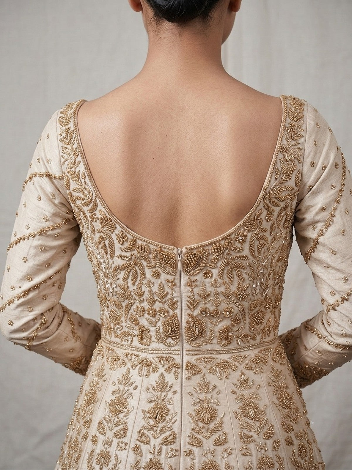 White Opulence Anarkali Gown